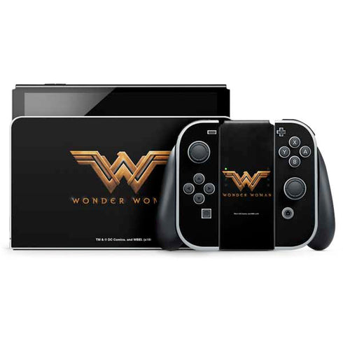DC Comics Wonder Woman Gold Emblem Nintendo Switch OLED (2021) Skin